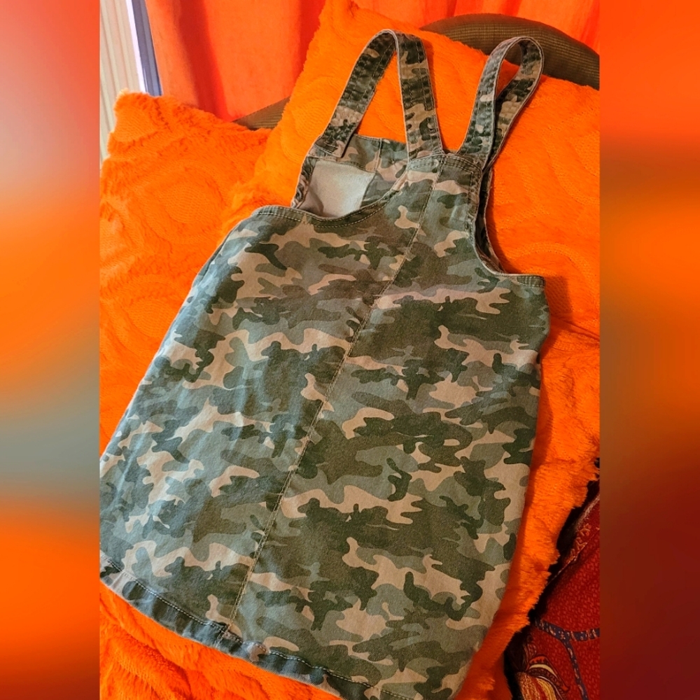 Camouflage overall skirt